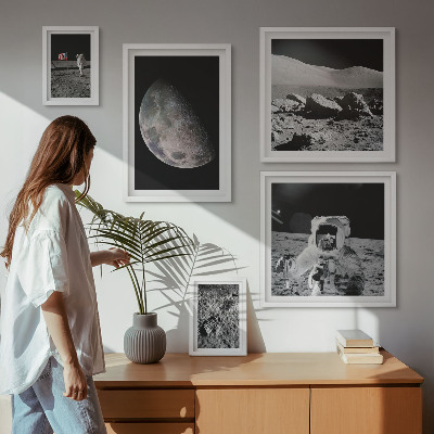 Bilderset fürs sofa Mondlandschaften aus der Sicht von Astronauten