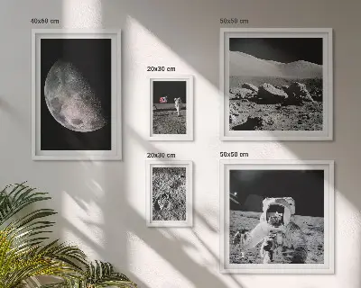 Bilderset Mondlandschaften aus der Sicht von Astronauten fürs Sofa