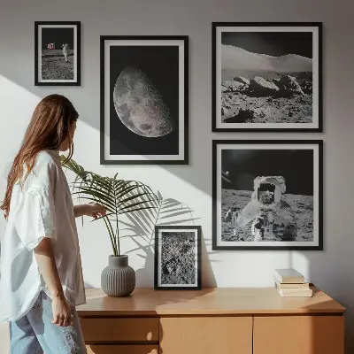 Bilderset Mondlandschaften aus der Sicht von Astronauten fürs Sofa
