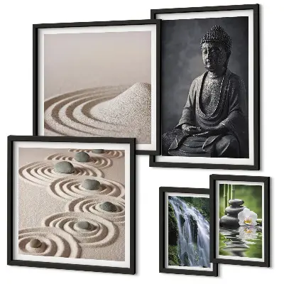 Bildergalerie-Set für die Wand mit entspannenden Zen Naturthemen