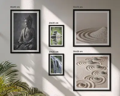 Bildergalerie-Set für die Wand mit entspannenden Zen Naturthemen