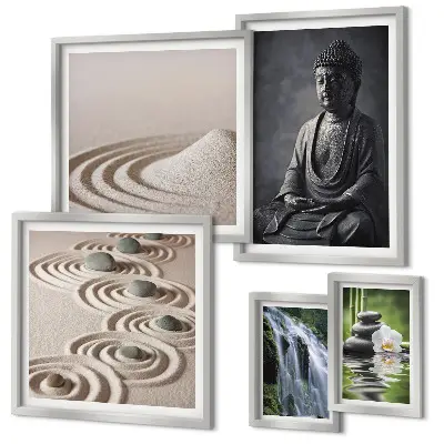 Bildergalerie-Set für die Wand mit entspannenden Zen Naturthemen