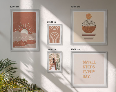 Modernes wandbilder-set Naturfreundliche Slogans im Boho-Stil