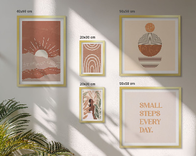 Modernes wandbilder-set Naturfreundliche Slogans im Boho-Stil