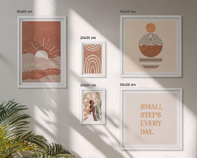 Modernes wandbilder-set Naturfreundliche Slogans im Boho-Stil