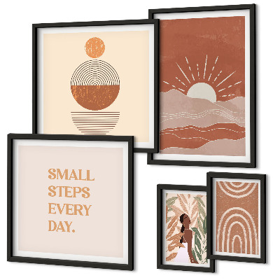 Modernes wandbilder-set Naturfreundliche Slogans im Boho-Stil