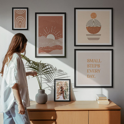 Modernes wandbilder-set Naturfreundliche Slogans im Boho-Stil