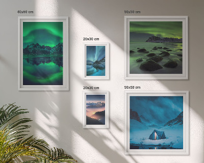 Bilderset fürs sofa Winterlandschaften der Aurora-Berge