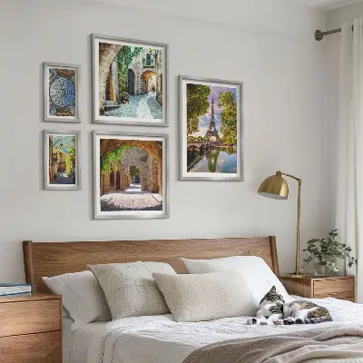Bildergalerie-Set für die Wand mit bezaubernden Ausblicken auf europäische Städte