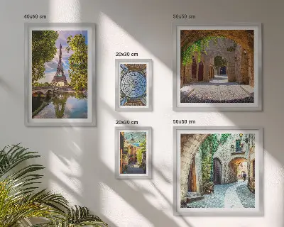Bildergalerie-Set für die Wand mit bezaubernden Ausblicken auf europäische Städte