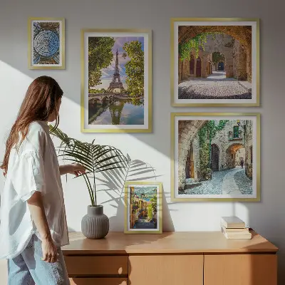 Bildergalerie-Set für die Wand mit bezaubernden Ausblicken auf europäische Städte