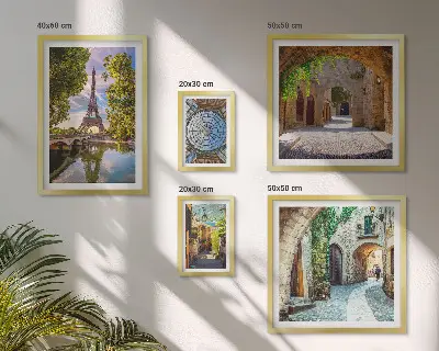 Bildergalerie-Set für die Wand mit bezaubernden Ausblicken auf europäische Städte
