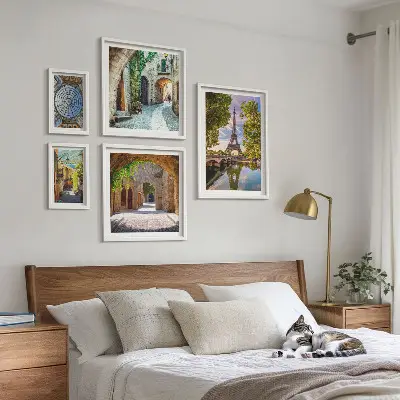 Bildergalerie-Set für die Wand mit bezaubernden Ausblicken auf europäische Städte