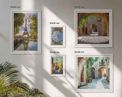Bildergalerie-Set für die Wand mit bezaubernden Ausblicken auf europäische Städte