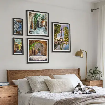 Bildergalerie-Set für die Wand mit bezaubernden Ausblicken auf europäische Städte