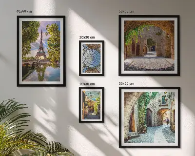 Bildergalerie-Set für die Wand mit bezaubernden Ausblicken auf europäische Städte