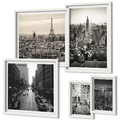 Bildergalerie-set für die wand Stadtpanoramen europäischer Hauptstädte
