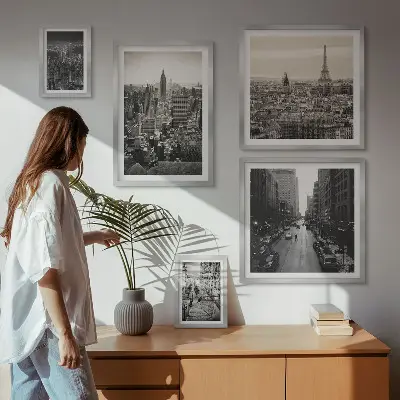 Bildergalerie-Set für die Wand mit Stadtpanoramen europäischer Hauptstädte