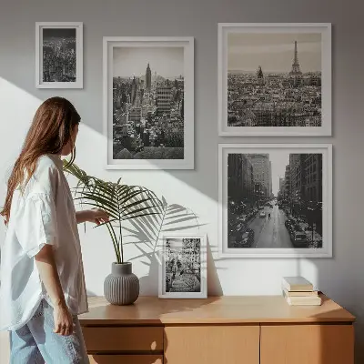 Bildergalerie-Set für die Wand mit Stadtpanoramen europäischer Hauptstädte