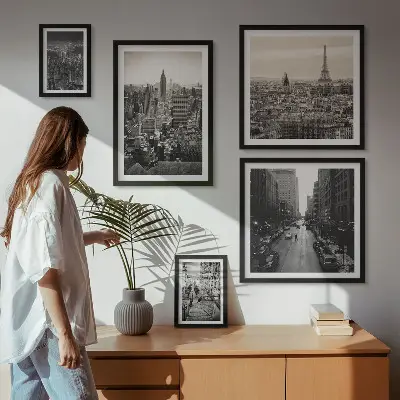 Bildergalerie-Set für die Wand mit Stadtpanoramen europäischer Hauptstädte