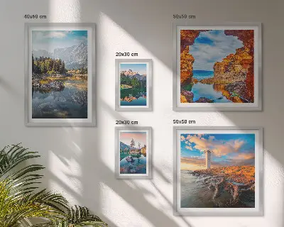 Bilderset fürs Sofa mit natürlichen Bergwasseransichten