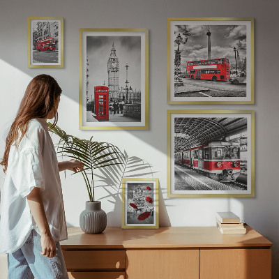 Bildergalerie-set für die wand Londoner Motive mit Akzenten
