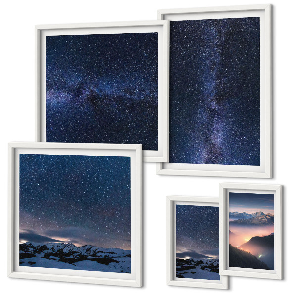 Modernes wandbilder-set Kosmische Himmelslandschaften
