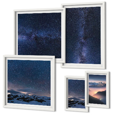 Modernes wandbilder-set Kosmische Himmelslandschaften