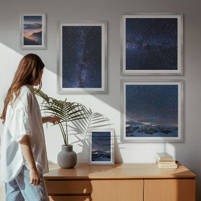 Modernes wandbilder-set Kosmische Himmelslandschaften