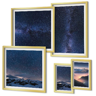 Modernes wandbilder-set Kosmische Himmelslandschaften