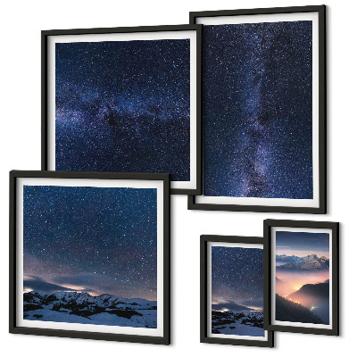Modernes wandbilder-set Kosmische Himmelslandschaften