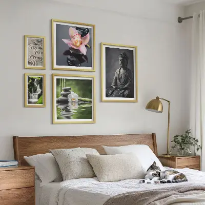 Bilderset für das Sofa entspannende Zen-Atmosphäre der Natur