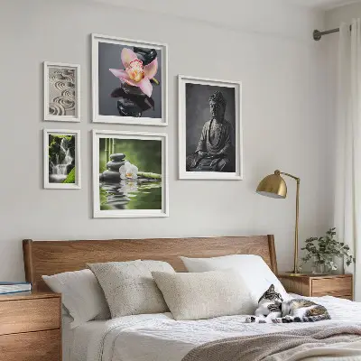 Bilderset für das Sofa entspannende Zen-Atmosphäre der Natur