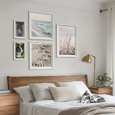 Bildergalerie-Set für die Wand mit entspannendem Natur-Zen-Wasser-Motiv