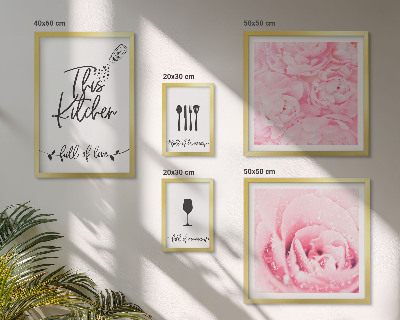 Modernes wandbilder-set Kücheninspirationen mit Rosen