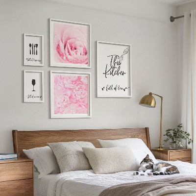 Modernes wandbilder-set Kücheninspirationen mit Rosen