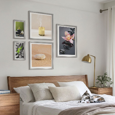 Bilderset fürs sofa Entspannungssteine, Orchideen