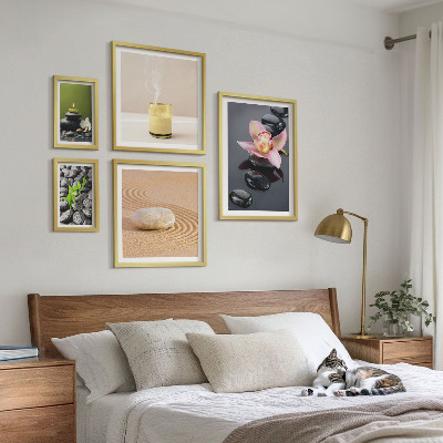 Bilderset fürs sofa Entspannungssteine, Orchideen