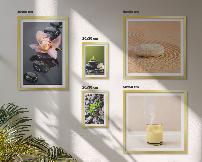Bilderset fürs sofa Entspannungssteine, Orchideen