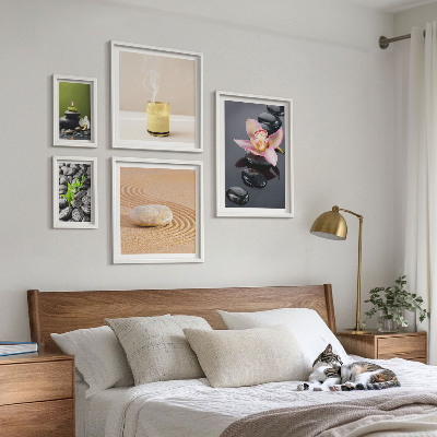 Bilderset fürs sofa Entspannungssteine, Orchideen