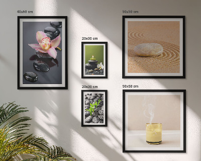 Bilderset fürs sofa Entspannungssteine, Orchideen