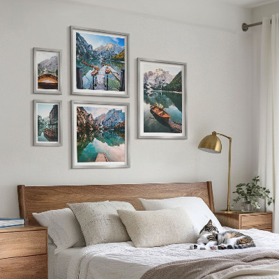 Bildergalerie-set für die wand Ruhige Seen, Holzboote