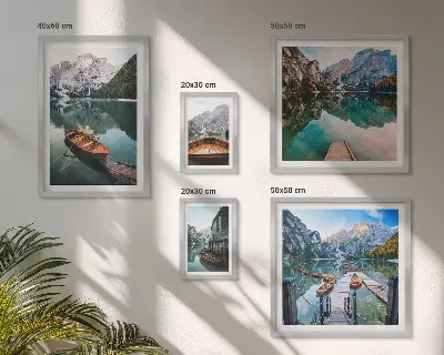 Bildergalerie-Set für die Wand ruhige Seen mit Holzbooten