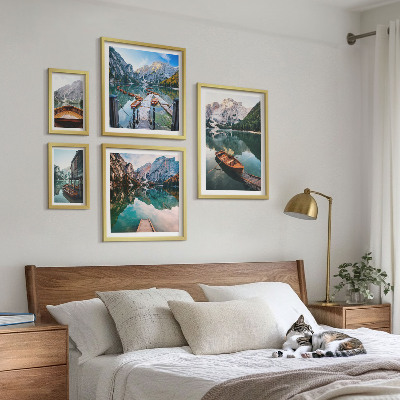 Bildergalerie-set für die wand Ruhige Seen, Holzboote