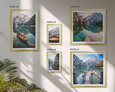 Bildergalerie-set für die wand Ruhige Seen, Holzboote