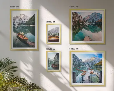 Bildergalerie-Set für die Wand ruhige Seen mit Holzbooten
