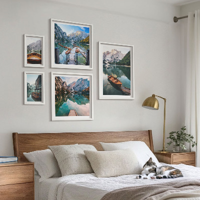 Bildergalerie-set für die wand Ruhige Seen, Holzboote