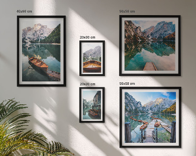 Bildergalerie-set für die wand Ruhige Seen, Holzboote