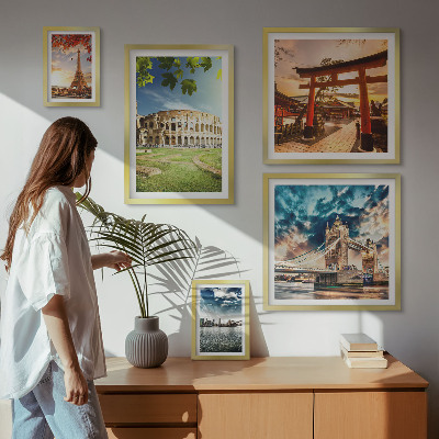 Modernes wandbilder-set Ikonen der Weltarchitektur