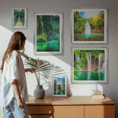 Bilderset fürs sofa Tropen, Wasserfälle, grüne Natur